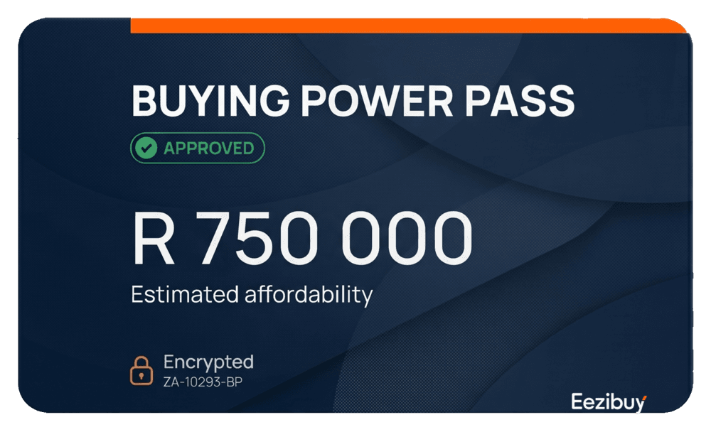 The Eezibuy Buying Power Pass — a card showing your estimated affordability.